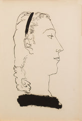 Femme blonde de profil